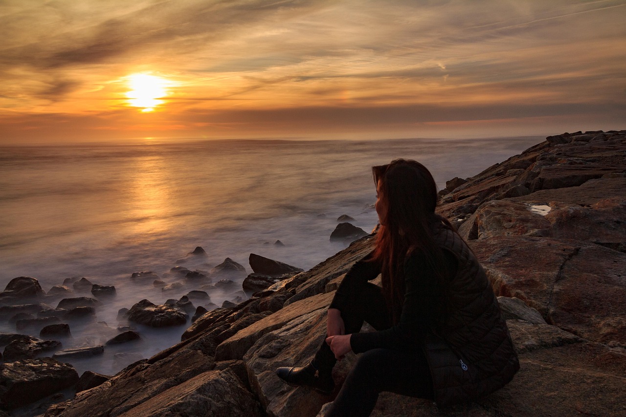 sunset, woman, leisure, outdoors, beach, shore, sea, ocean, view, aveiro, costa nova, rocks, waves, clouds, girl, sun, landscape, nature, portugal, woman, woman, woman, woman, woman, beach, girl, girl, girl, girl, sun, portugal, portugal